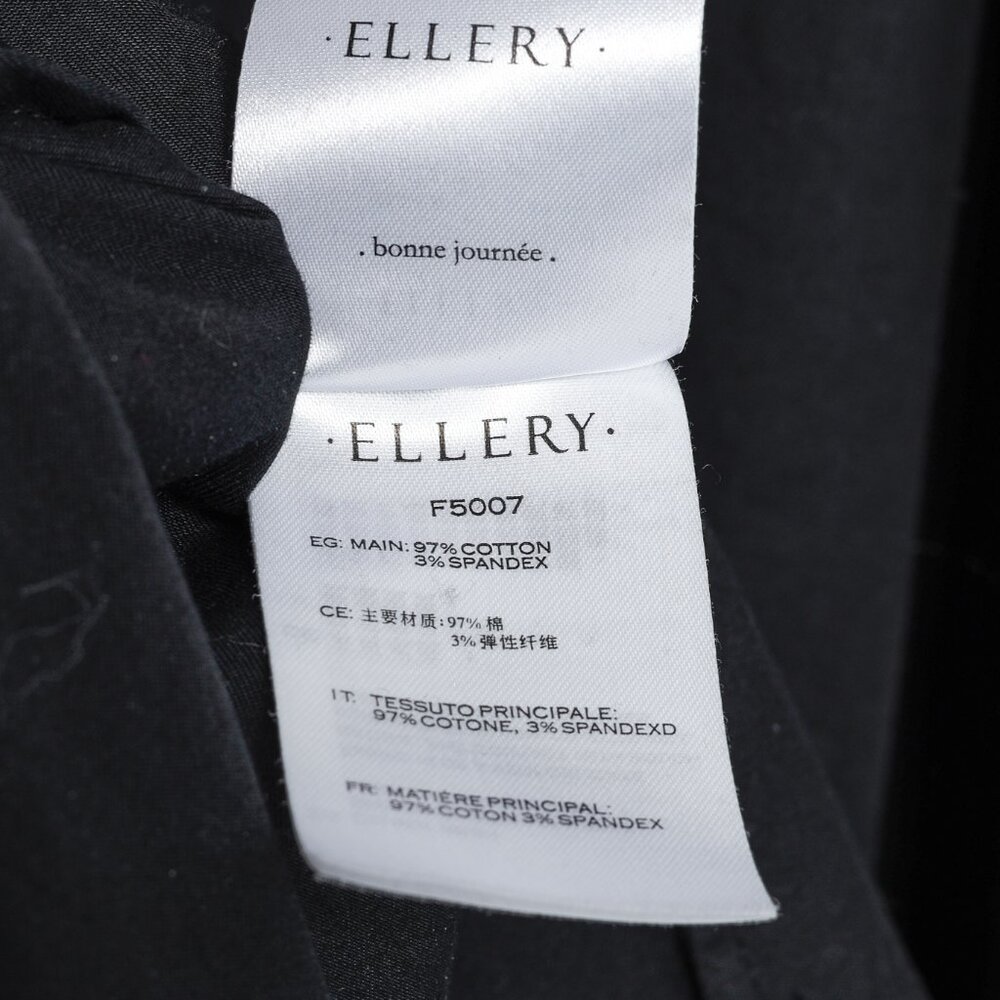 Ellery Rail Road Black Cotton Oversized Lace-Up Shirt - Picture 14 of 16